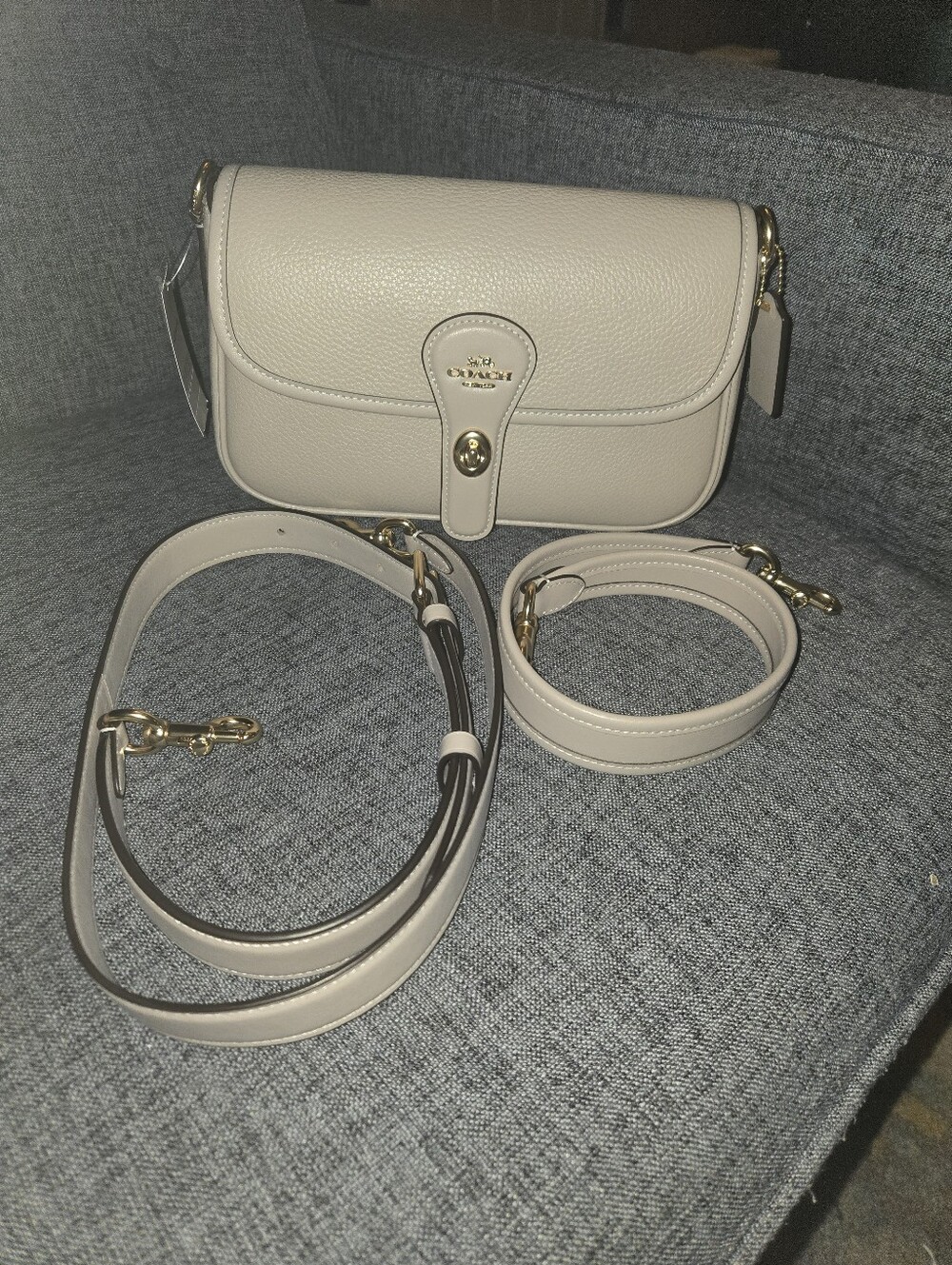 Coach Hadley Shoulder Bag- Gray - Picture 7 of 10